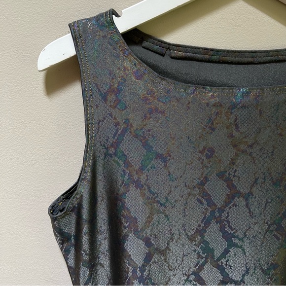 Iridescent Snake Print Stretch Sleeveless Hand-Made Dress in size Medium - Picture 2 of 12